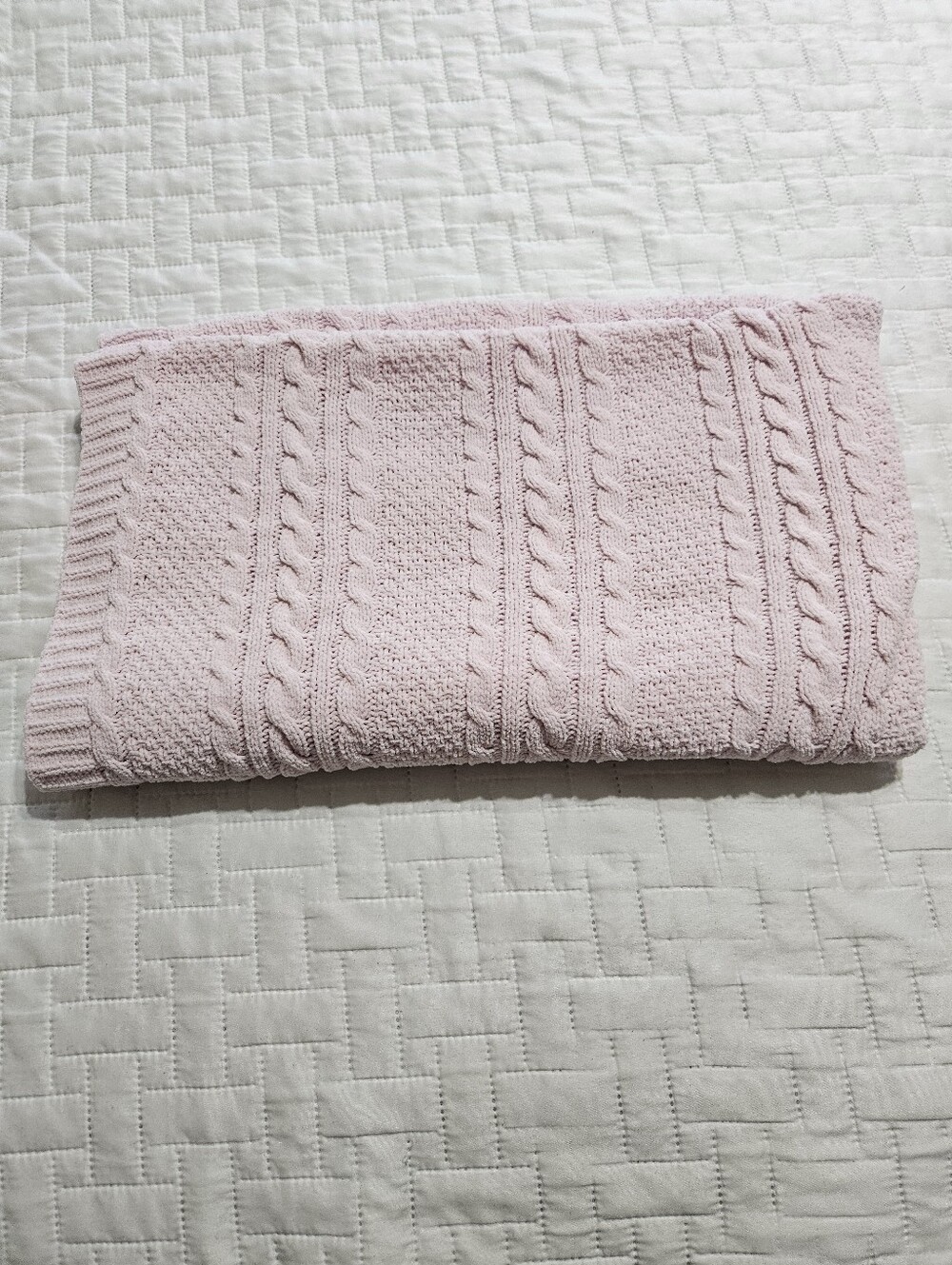 Nordstrom Cable Knit Baby Blanket Pink